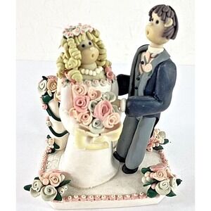 Giftware Art Cake Wedding Topper Figurine Inklings Papel Detailed Unique Vtg